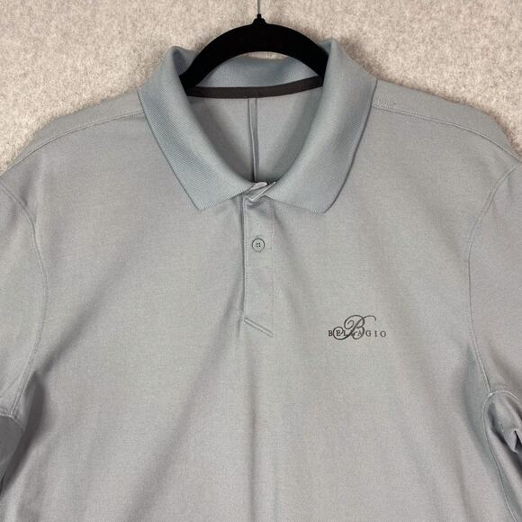 Lululemon Shirt Mens M Blue Cast Tech Pique Polo Bellagio Las Vegas - Picture 2 of 9